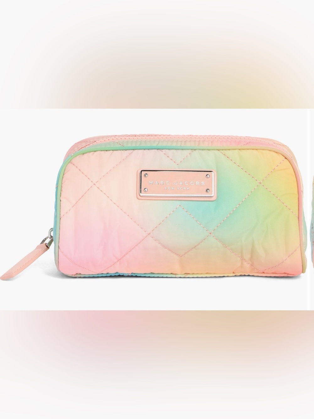 Marc Jacobs Quilted Cosmetic Pouch/Case Make Up Desert Sun Multi NEW